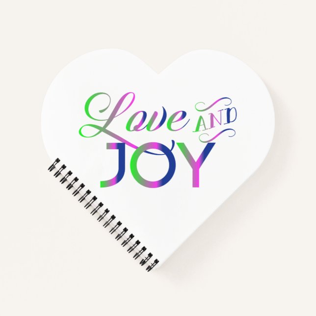Love And Joy Colourful Notebook (Front)