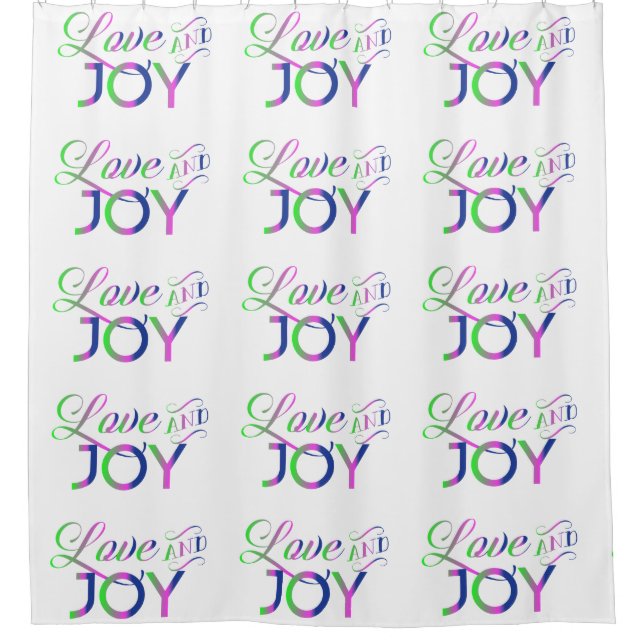 Love And Joy Colourful Shower Curtain (Front)