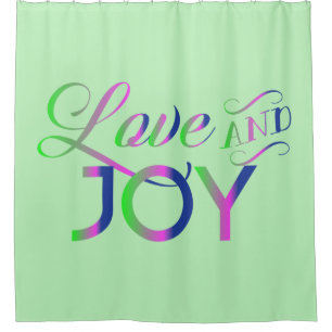 Love And Joy Colourful Shower Curtain