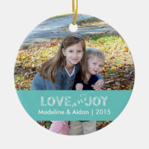 Love and Joy   Personalised Photo Ornament