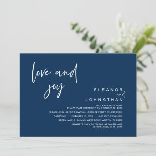 Love and Joy, Wedding Elopement Party Invitation