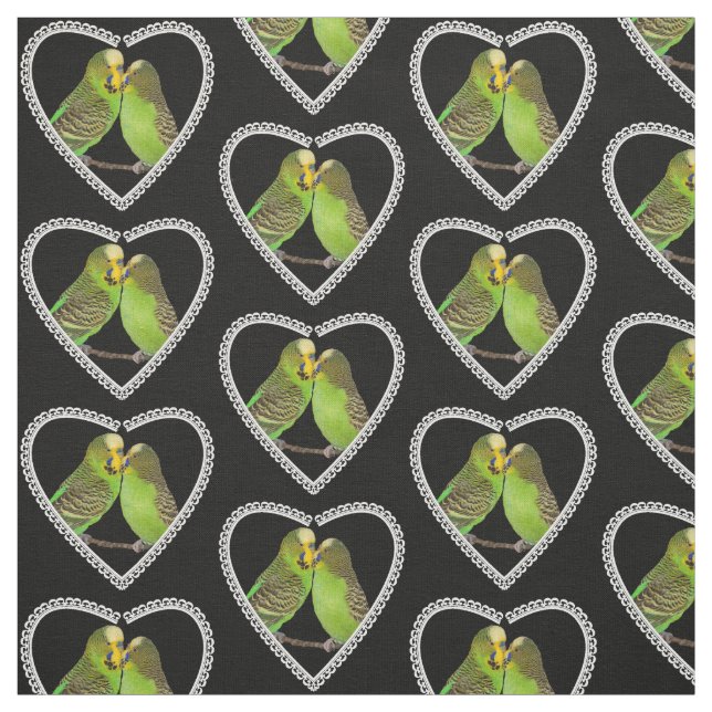 Love and Kisses Fabric (Black) (Swatch)