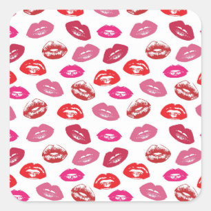 Love And Kisses Square Sticker