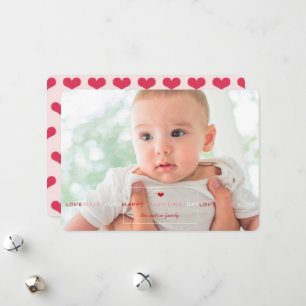 Love And Kisses XOXO Box Valentine's Day Photo Holiday Card