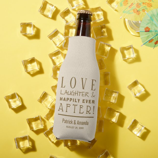 Love and Laughter IVORY Wedding Bottle Cooler (In Situ Summer)