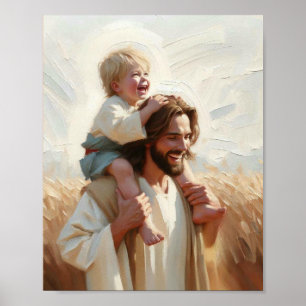 Love and Laughter - Jesus with Children Digital Ch Poster