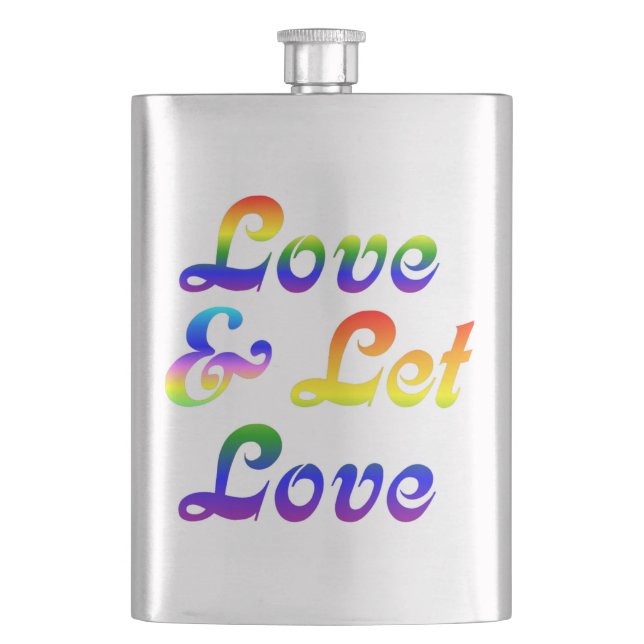 LOVE AND LET LOVE HIP FLASK (Front)