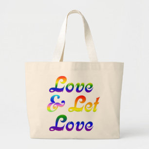 LOVE AND LET LOVE LARGE TOTE BAG
