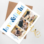 "Love and Light" Gallery of 3 Photos Hanukkah Holiday Card<br><div class="desc">These beautiful Hanukkah greeting cards are fully customisable. Add your own photo and message for a one of a kind design.</div>