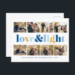 "Love and Light" Gallery of 8 Photos Hanukkah Holiday Postcard<br><div class="desc">These beautiful Hanukkah greeting cards are fully customisable. Add your own photo and message for a one of a kind design.</div>