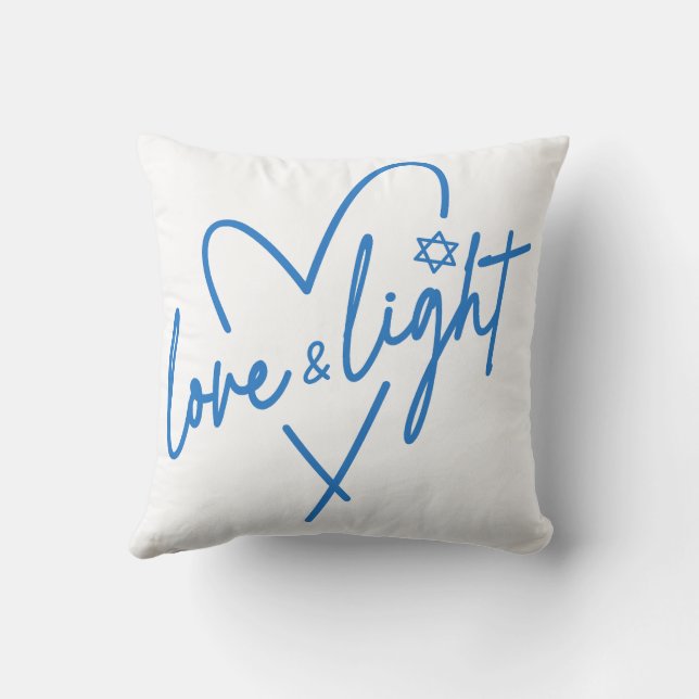 Love and Light Hanukkah Cushion (Back)