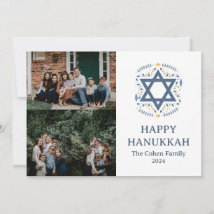 Love and Light   Hanukkah family photo collage   Holiday Card
