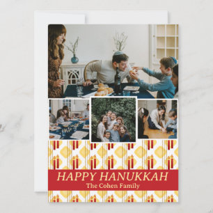 Love and Light Hanukkah family photo Collage Holiday Card