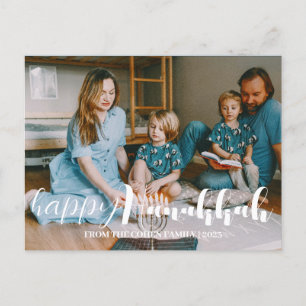 Love and Light Hanukkah family photo Holiday Postcard