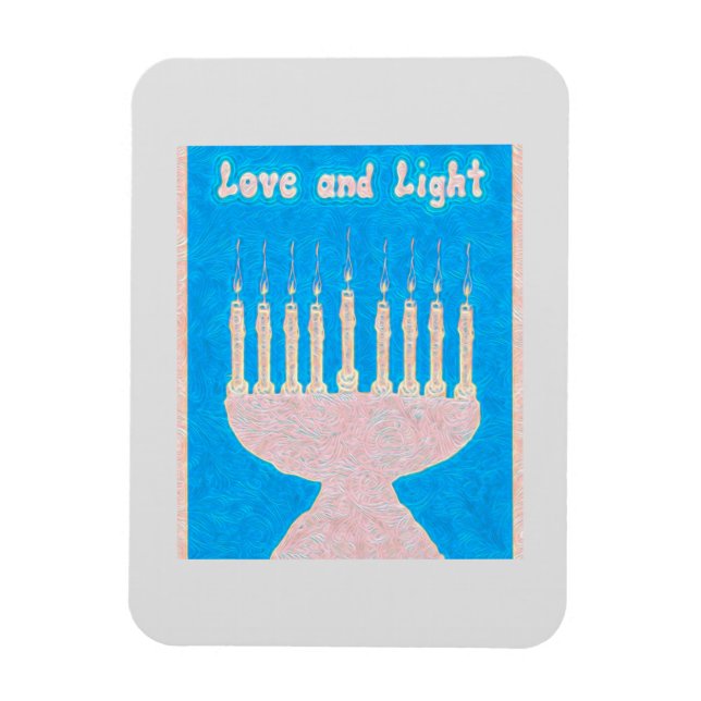 Love and Light Hanukkah Magnet (Vertical)