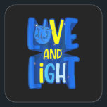 Love And Light Hanukkah Menorah Chanukah Jewish Ho Square Sticker<br><div class="desc">This is a great gift for your family,  friends during Hanukkah holiday. They will be happy to receive this gift from you during Hanukkah holiday.</div>