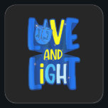 Love And Light Hanukkah Menorah Chanukah Jewish Ho Square Sticker<br><div class="desc">This is a great gift for your family,  friends during Hanukkah holiday. They will be happy to receive this gift from you during Hanukkah holiday.</div>