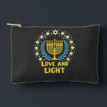 Love and Light Menorah Jewish Hanukkah Holiday  Accessory Pouch<br><div class="desc">ewish Hanukkah,  Menorah design,  Jewish holiday,  Hanukkah menorah,  Light festival,  Jewish traditions,  Love and light,  Hanukkah celebration,  Jewish decor,  Menorah art</div>