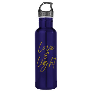 Love and Light message water bottle