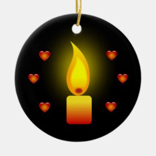 'Love and Light' quote ' Ceramic Tree Decoration