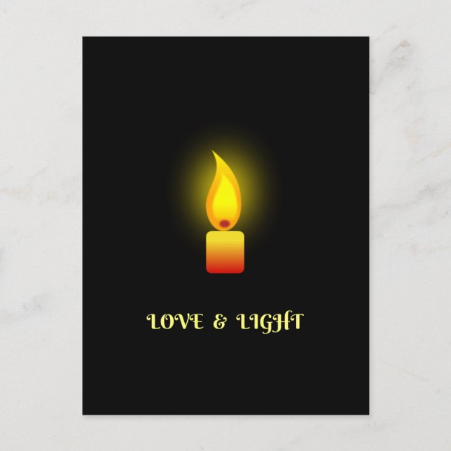 'Love and Light' quote ' Postcard (Front)