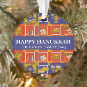 Love and Light Simple Elegant Hanukkah family Ornament