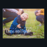 Love and Light Stars Holiday Photo Card<br><div class="desc">Stylish and cute Love and Light Stars Christmas or Hanukkah Holiday Photo Card is perfect for all your friends and family this holiday season.  Customise the text with your family name and the year and swap out the picture for a photo of your kids,  pet,  or the whole family.</div>