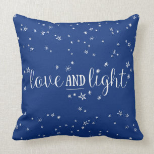 Love and Light Stars Holiday Throw Pillow