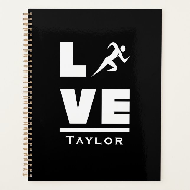 Love And Live Athletics Track And Field Sports Fan Planner (Front)