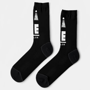 Love And Live Badminton Sports Fan Custom Name Socks