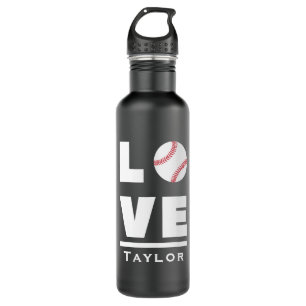 Love And Live Baseball Sports Fan Custom Name 710 Ml Water Bottle