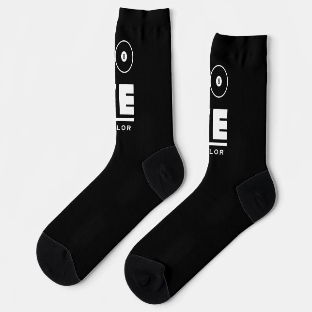 Love And Live Billiards And Pool Sports Fan Name Socks (Left)