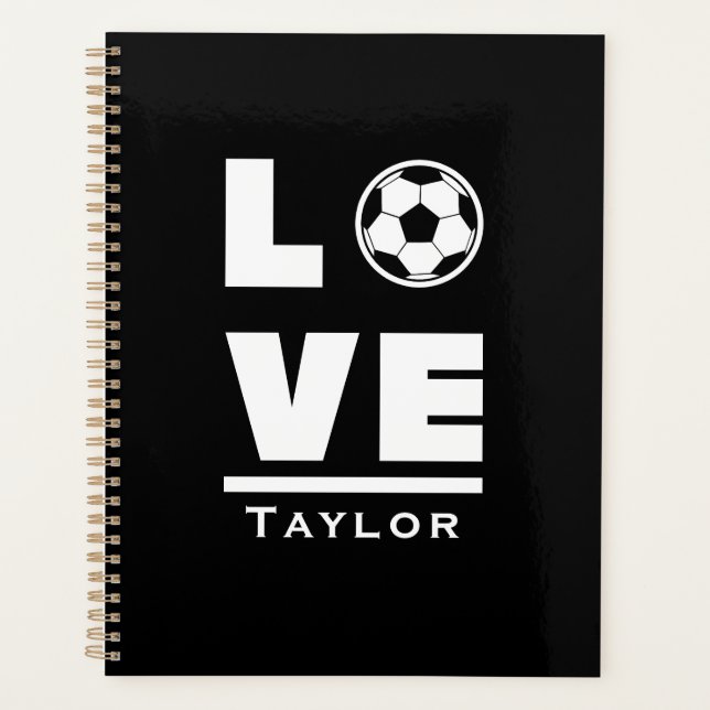 Love And Live Soccer Football Sports Fan Planner (Front)