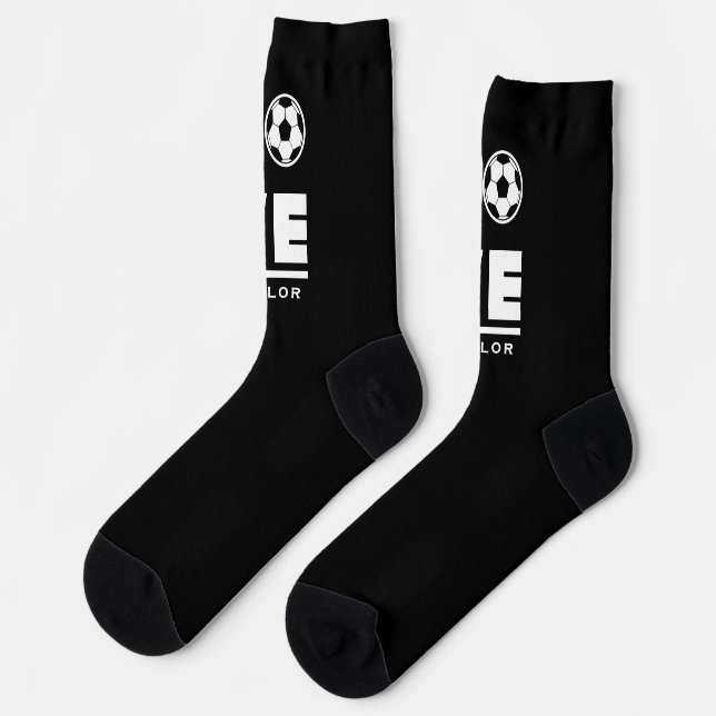 Love And Live Soccer Football Sports Fan Socks (Left)