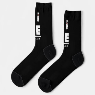 Love And Live Tenpin Bowling Bowler Sport Fan Name Socks