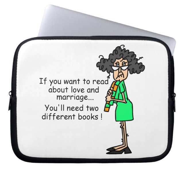 Love and Marriage Humour Laptop Sleeve (Front)