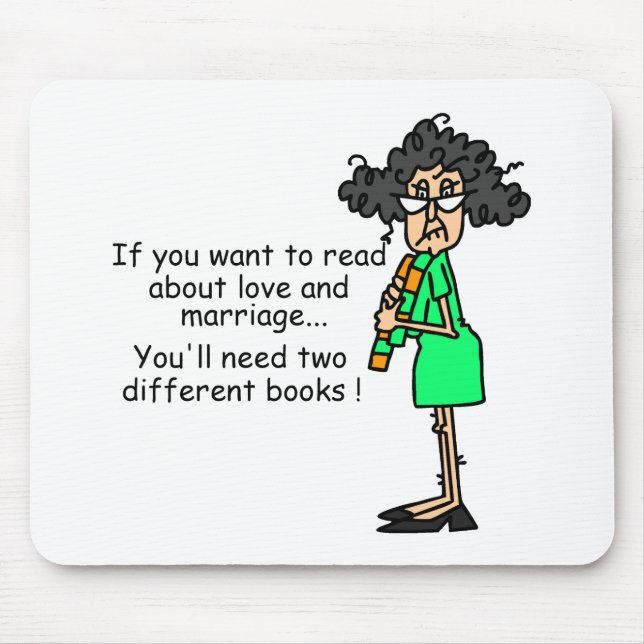 Love and Marriage Humour Mouse Mat (Front)