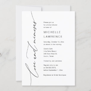 Love and Mimosas, Bridal Shower Party Celebration Invitation