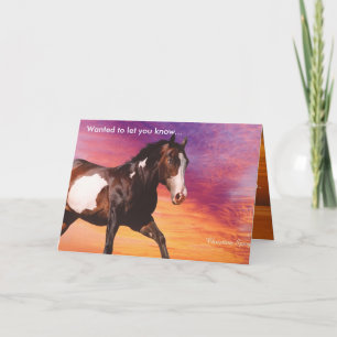 Love and Miss you Horse Greeting Card