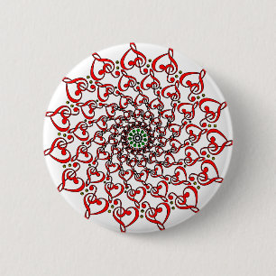 Love and Music 6 Cm Round Badge
