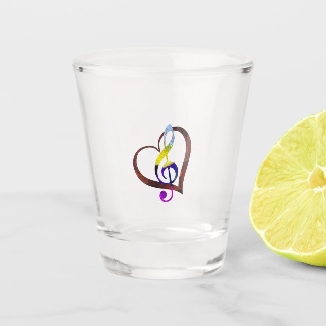 Love and Music  Shot Glass (Front)