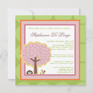 Love and Nature Girl Woodla Baby Shower Invitation