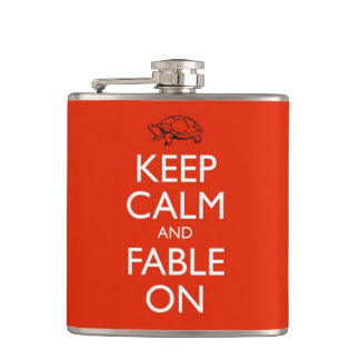 Love And Other Fables Keep Calm Flask