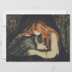 Love and Pain (The Vampire) (by Edvard Munch) Card