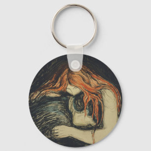 Love and Pain (The Vampire) (by Edvard Munch) Key Ring