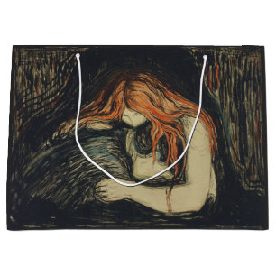 Love and Pain (The Vampire) (by Edvard Munch) Large Gift Bag