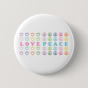 Love and Peace 6 Cm Round Badge