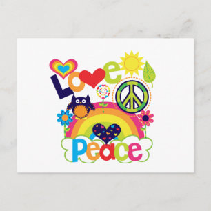 Love and Peace Baby Postcard