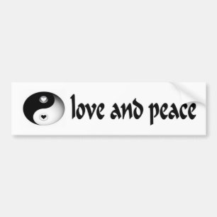 Love and Peace Bumper Sticker