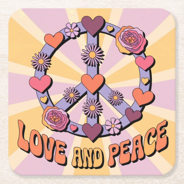 Love And Peace Coaster Set (Front)